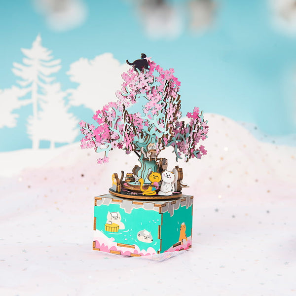 Rolife DIY Music Box Cherry Blossom Tree AM409